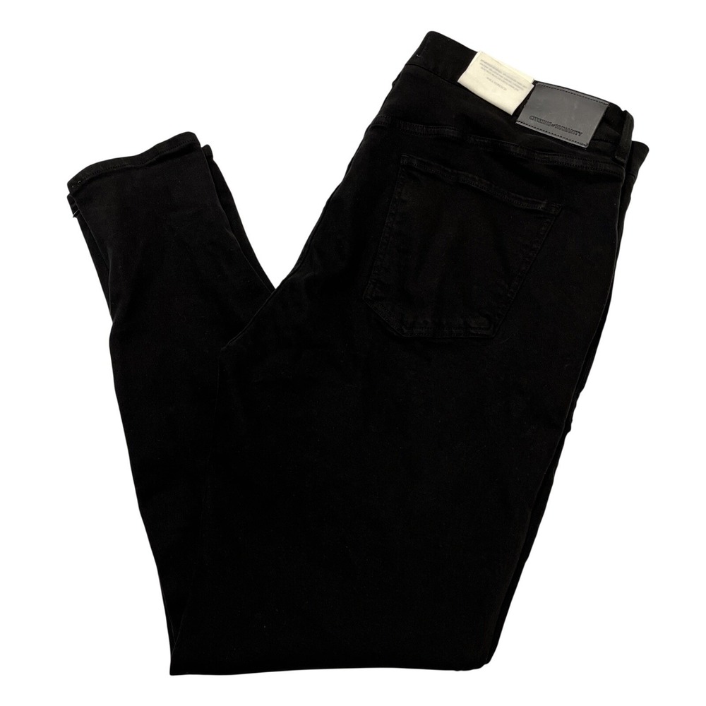 Citizen Of Humanity Jalya Split‎ Skinny Pants Womens 34 Plush Black Zip Ankle